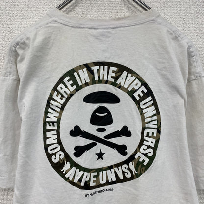 Aape　エイプ　半袖Tシャツ　カモフラ　白　ホワイト　XLサイズ