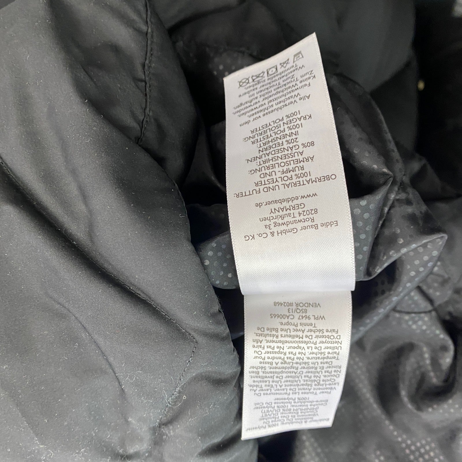 Eddie Bauer　エディーバウアー　ダウンコート　ダウン80％　キルティングコート　黒　ブラック　XSサイズ