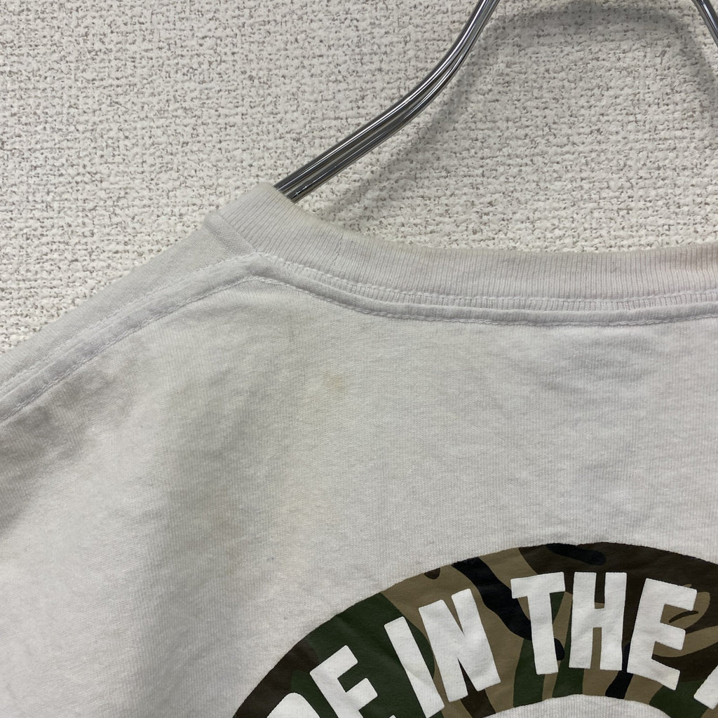 Aape　エイプ　半袖Tシャツ　カモフラ　白　ホワイト　XLサイズ