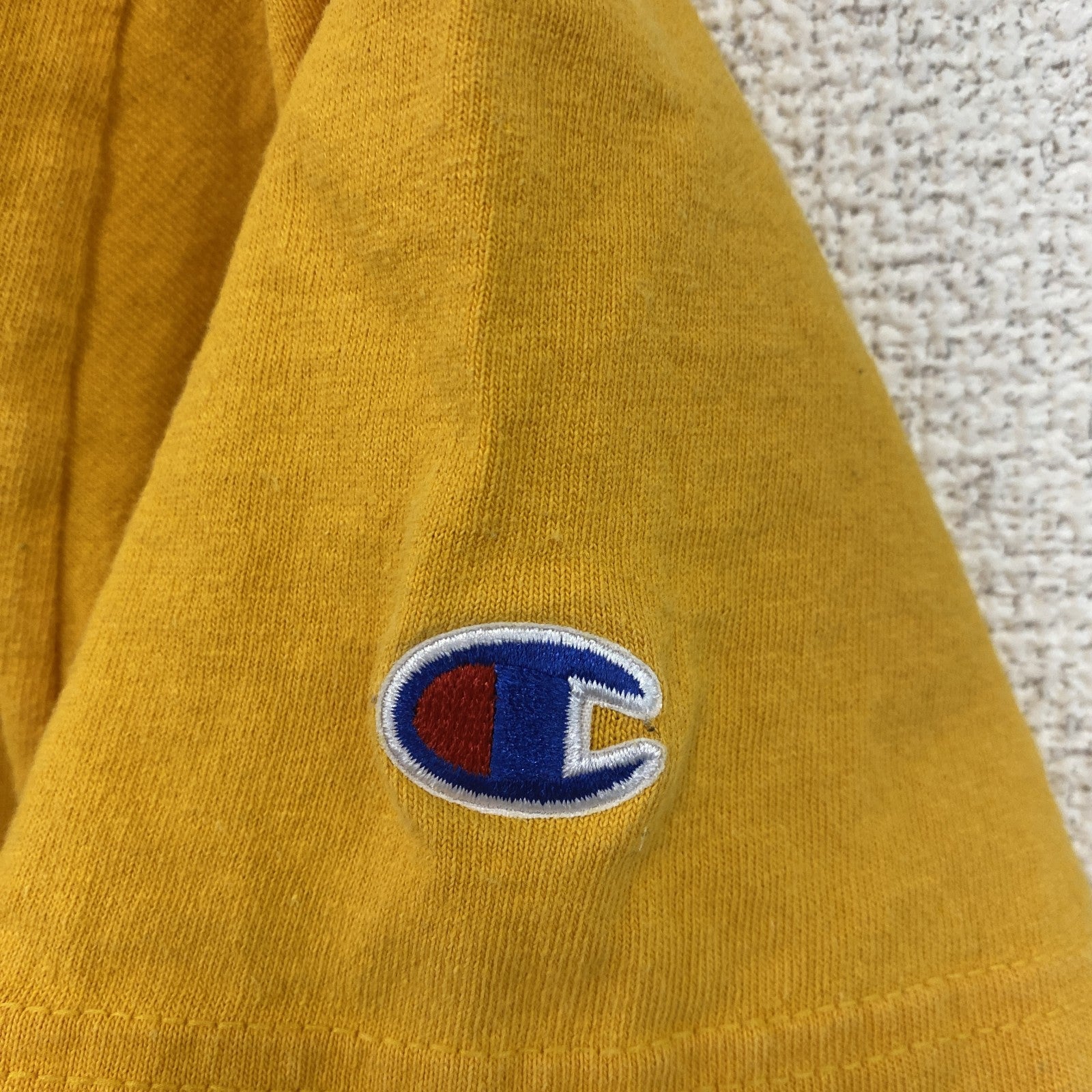 古着 used　champion チャンピオン　半袖プリントTシャツ　ARIZONA STATE　カジュアル　黄色　Sサイズ