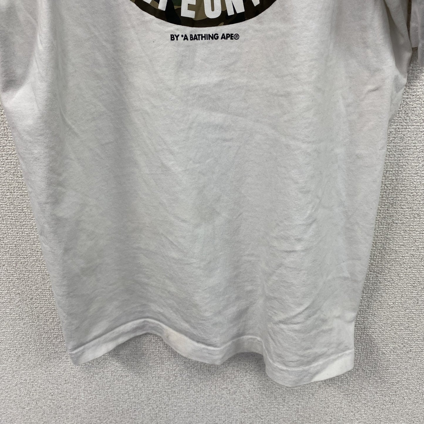 Aape　エイプ　半袖Tシャツ　カモフラ　白　ホワイト　XLサイズ