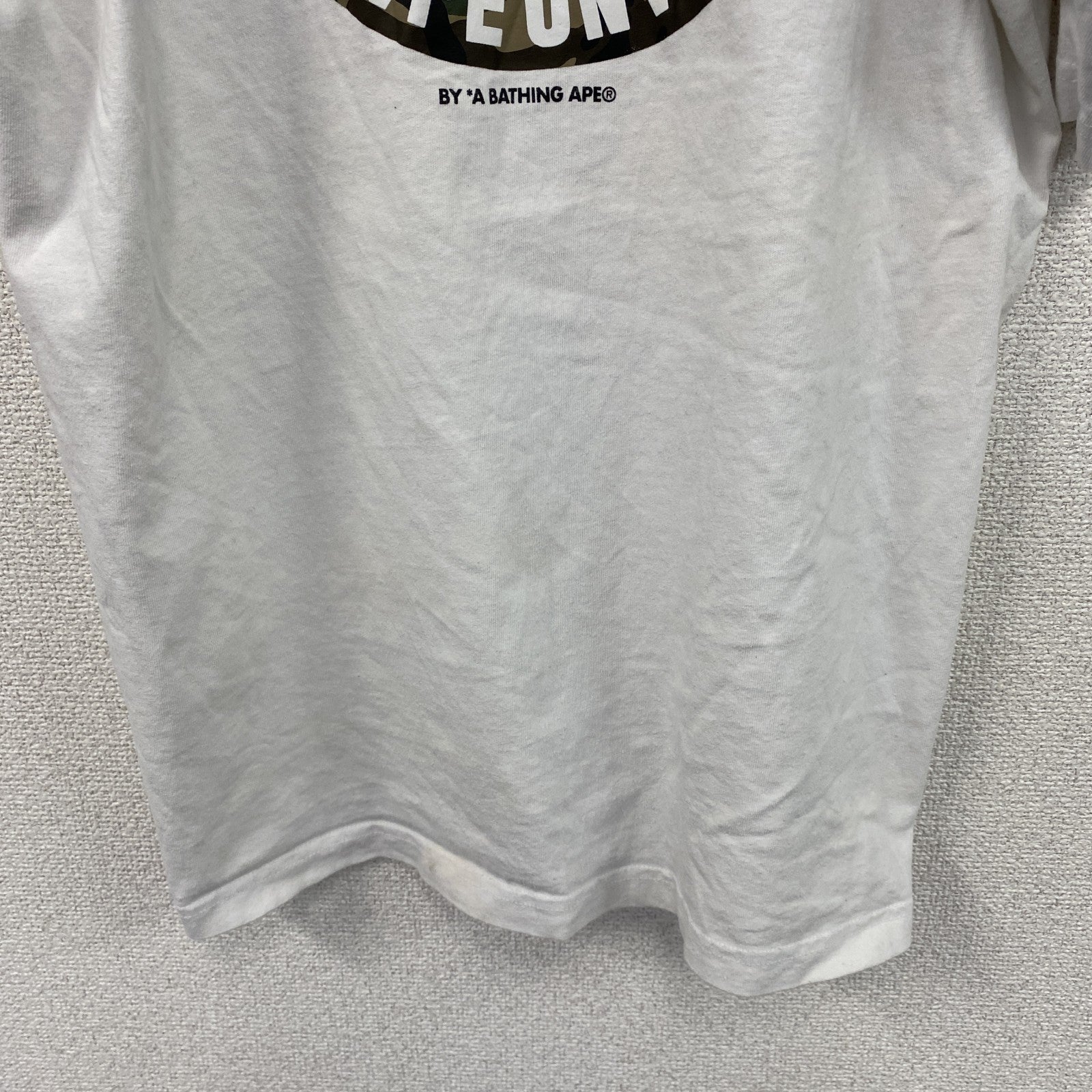 Aape　エイプ　半袖Tシャツ　カモフラ　白　ホワイト　XLサイズ