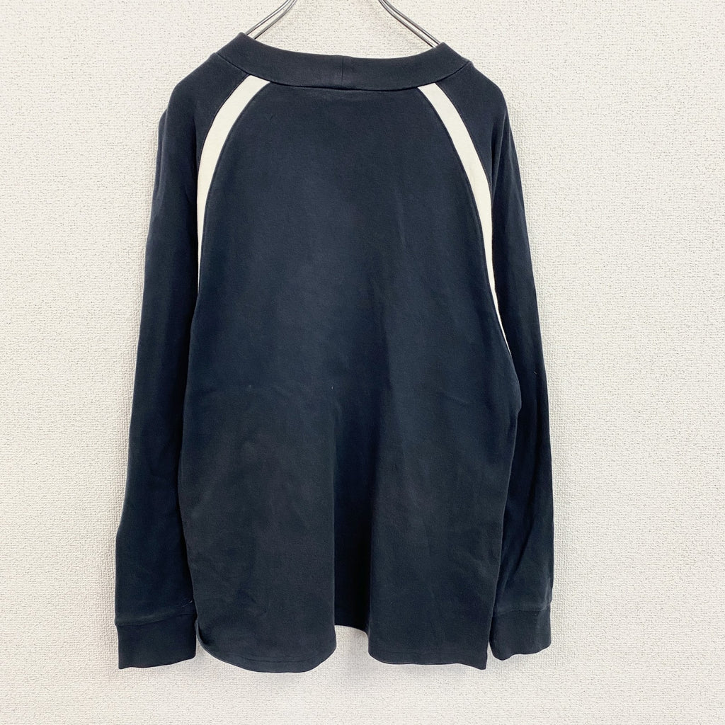 NIKE　ナイキ　長袖Tシャツ/ロンT　ラグランスリーブ　スウッシュ　紺　ネイビー　Lサイズ