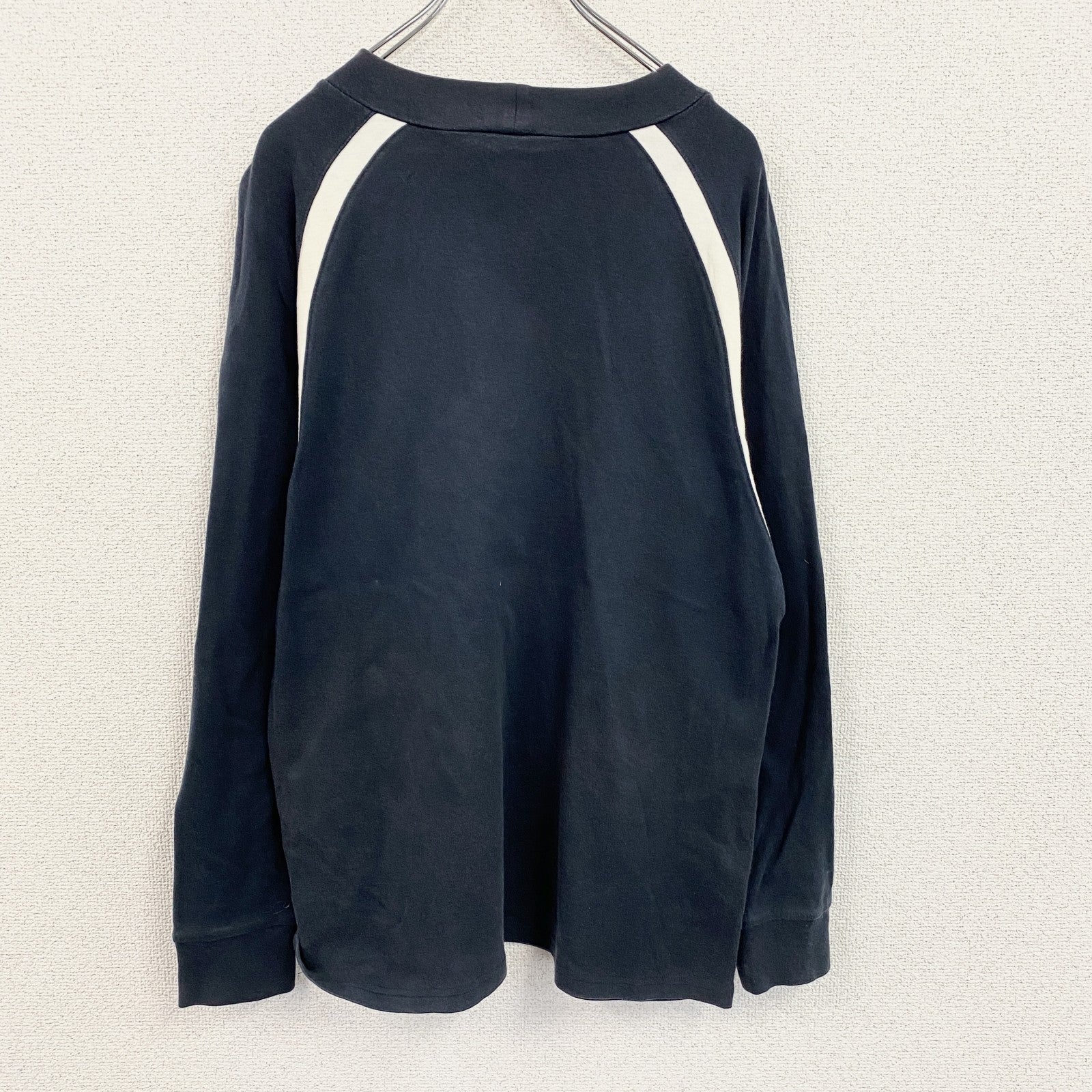 NIKE　ナイキ　長袖Tシャツ/ロンT　ラグランスリーブ　スウッシュ　紺　ネイビー　Lサイズ