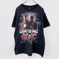 AC/DC　アイアンマン2　IRON MAN　半袖映画プリントTシャツ　バンドT　キャラクターT　黒　ブラック　Lサイズ