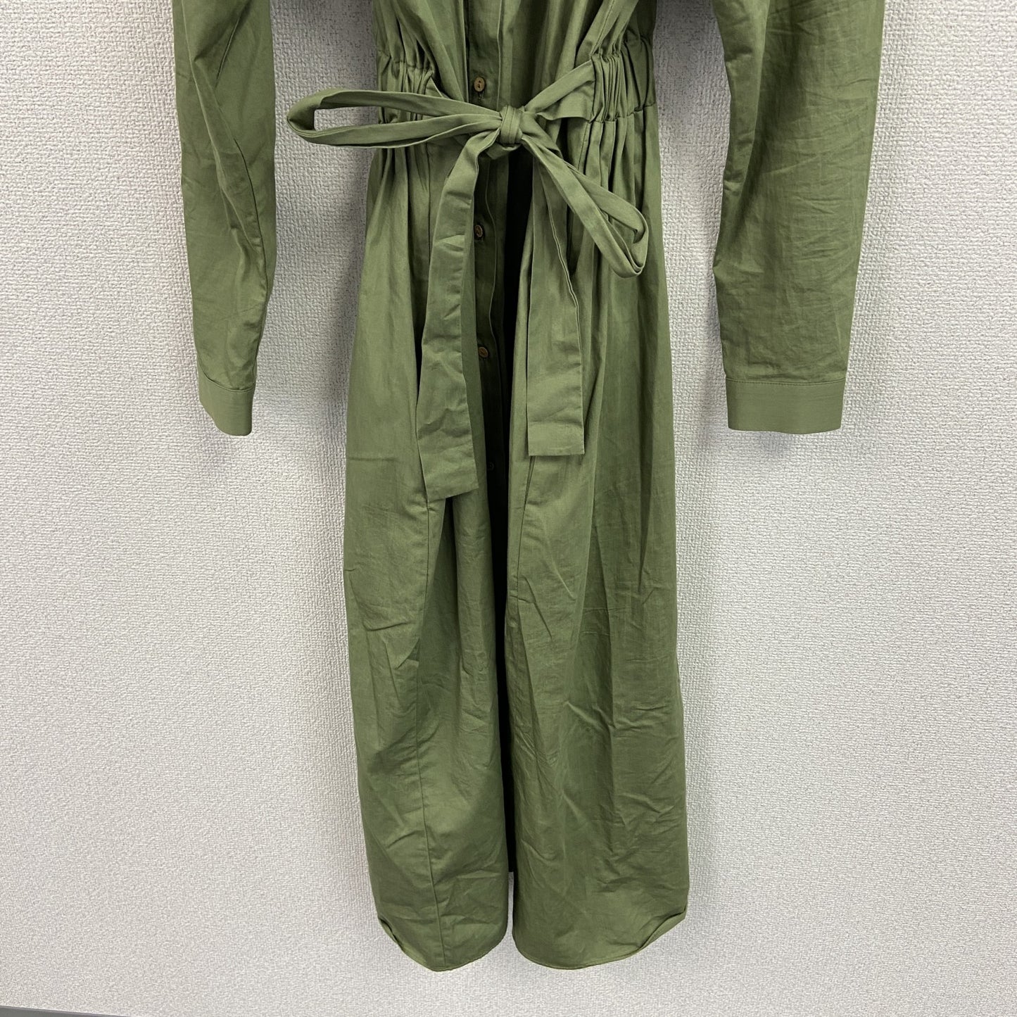 ZARA　ザラ　長袖ワンピース　ラグランスリーブ　緑　グリーン　Sサイズ
