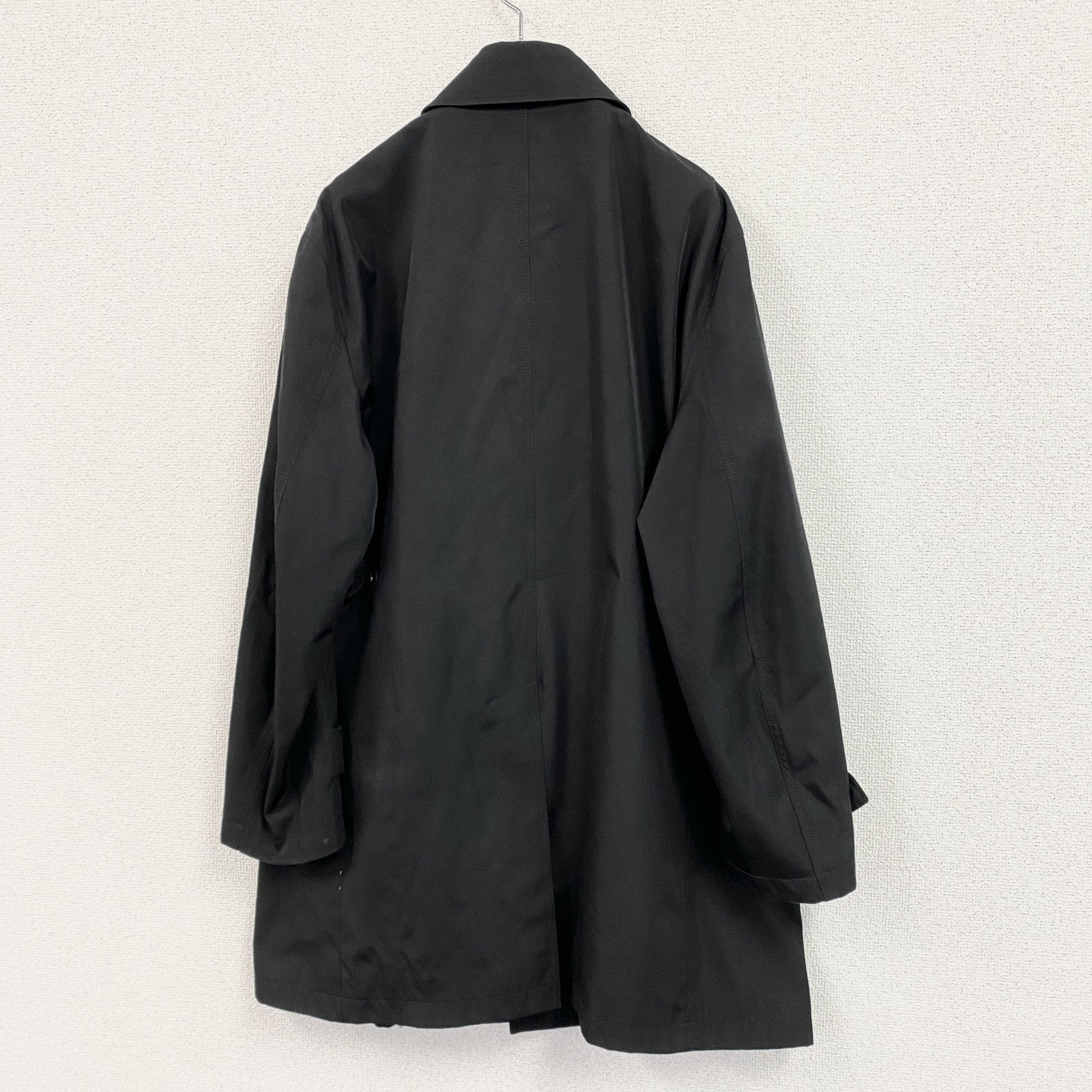KANSAI YAMAMOTO HOMME　ヤマモトカンサイ　ステンカラーコート　比翼仕立て　黒　ブラック