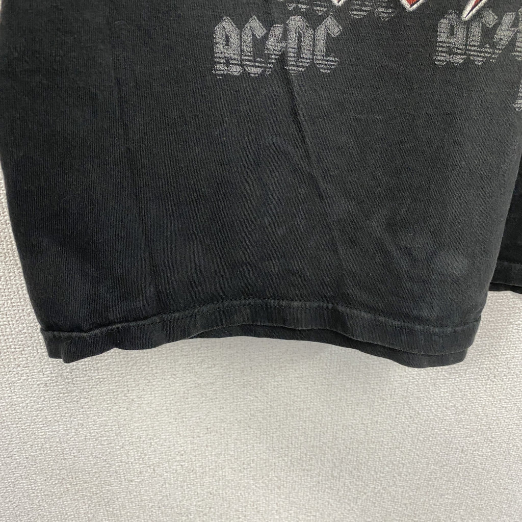 AC/DC　アイアンマン2　IRON MAN　半袖映画プリントTシャツ　バンドT　キャラクターT　黒　ブラック　Lサイズ