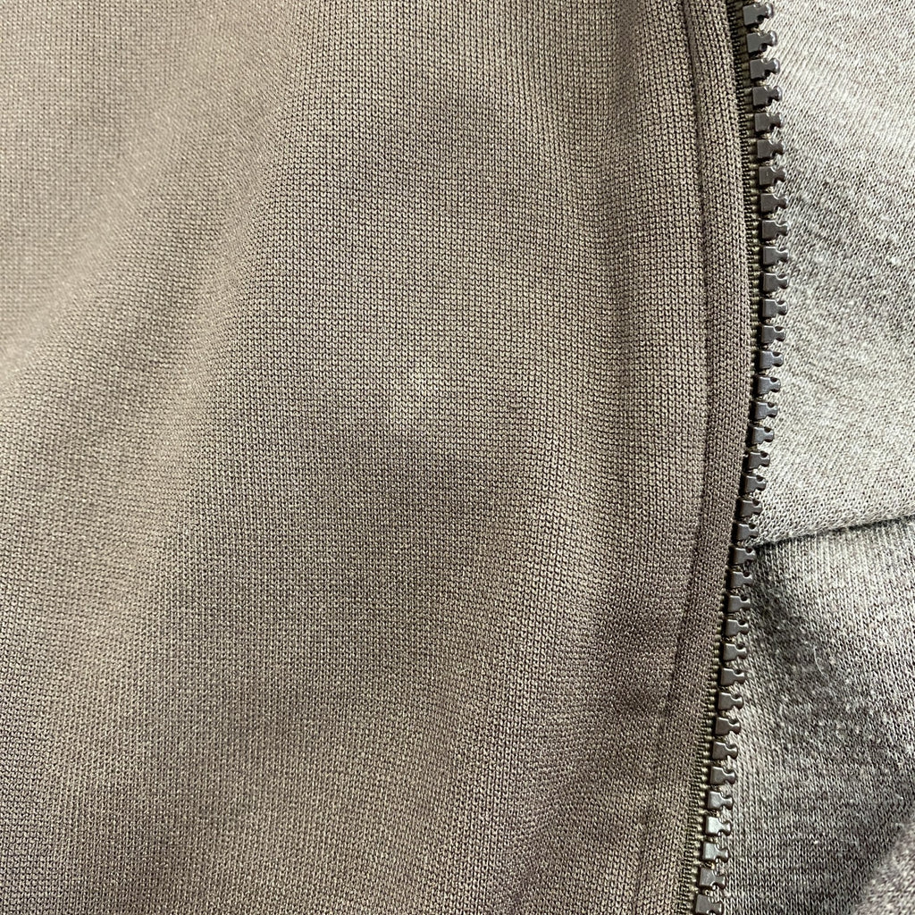 古着 used　adidas　アディダス　デカロゴジャージパーカー　フード付きトラックジャケット　フルジップ　茶色　XLサイズ