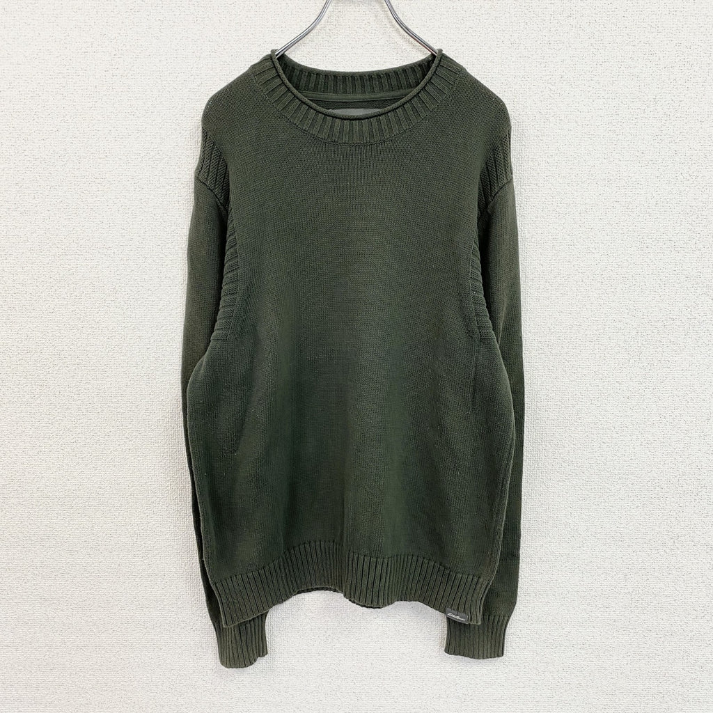 Eddie Bauer　エディーバウアー　コットンニットセーター　カーキ　Mサイズ