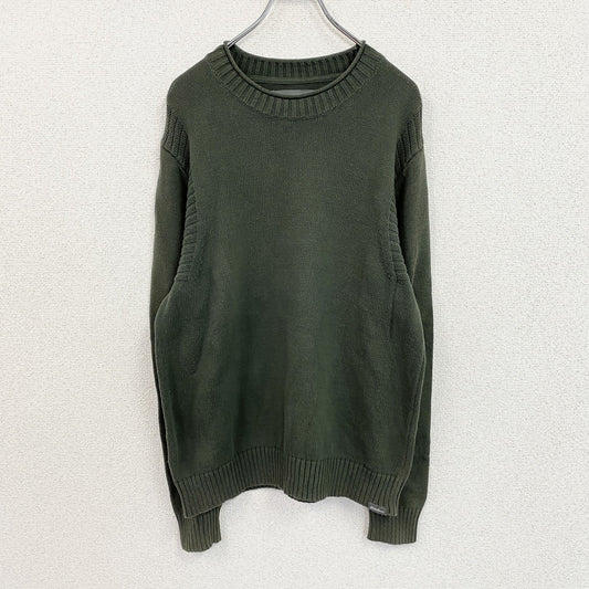 Eddie Bauer　エディーバウアー　コットンニットセーター　カーキ　Mサイズ