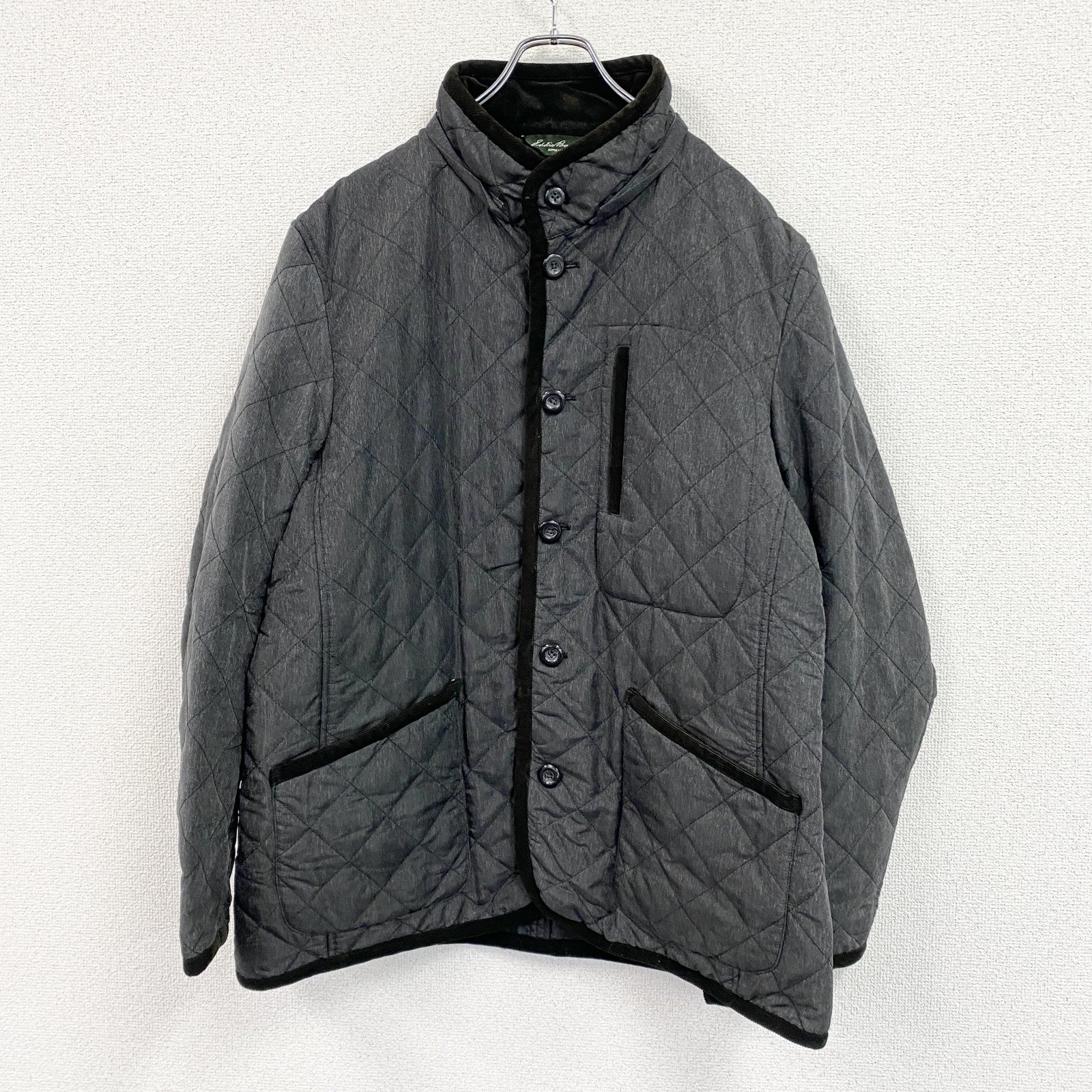 Eddie Bauer　エディーバウアー　キルティングジャケット　中綿入り　3つポケット　灰色　グレー　XLサイズ