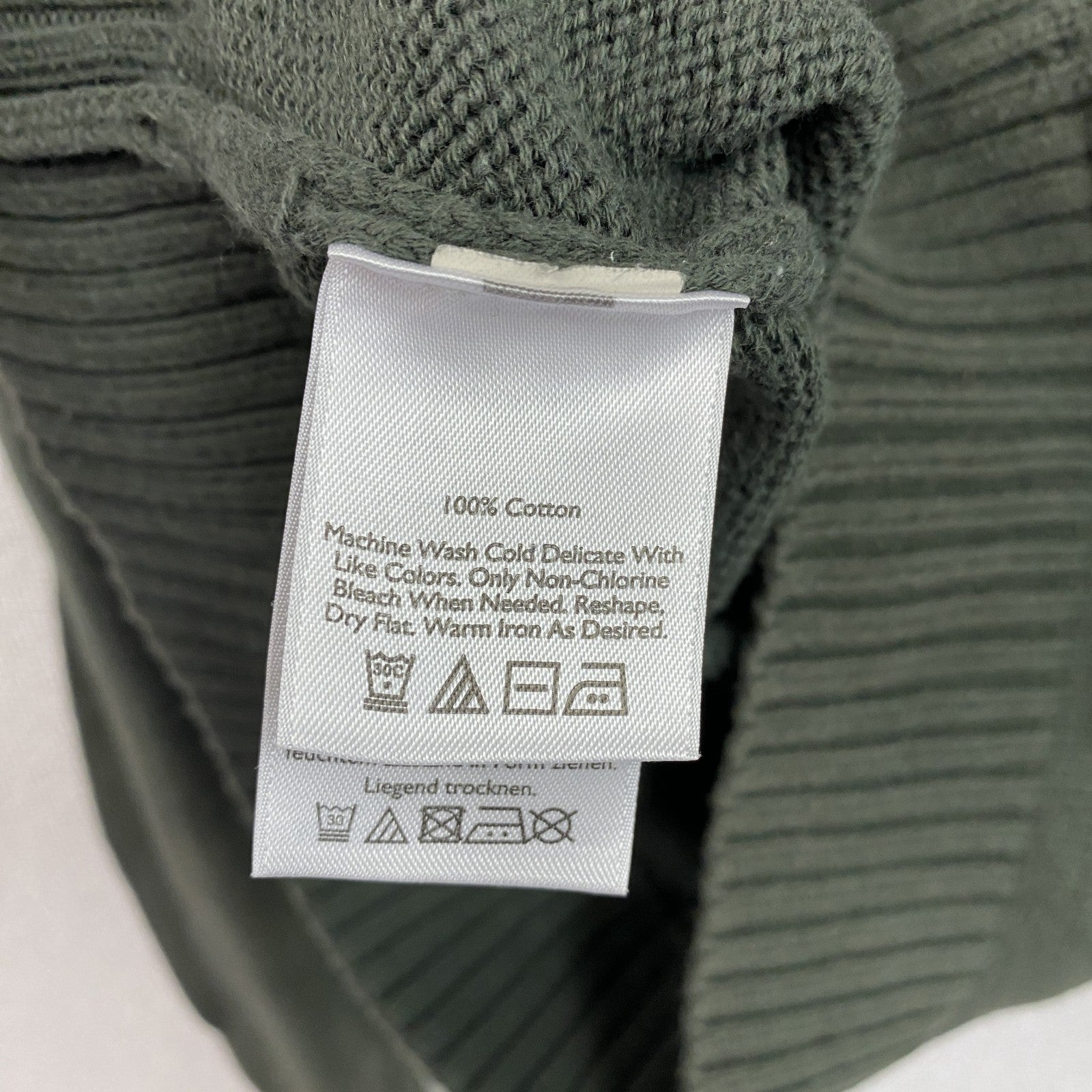 Eddie Bauer　エディーバウアー　コットンニットセーター　カーキ　Mサイズ