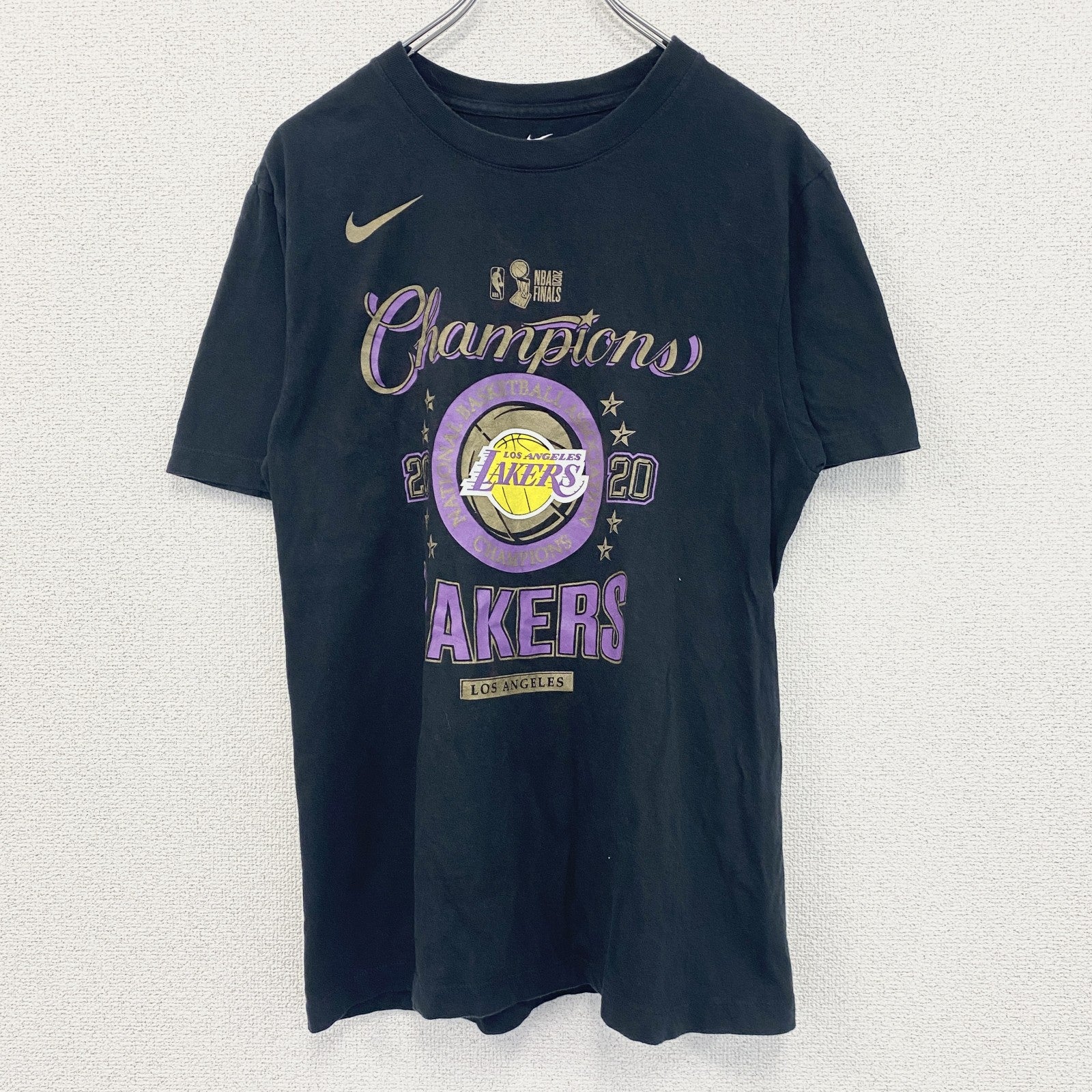古着 used　NIKE ナイキ　半袖プリントTシャツ　バスケ　NBA　クルーネック　ロサンゼルス　カジュアル　レトロ　Sサイズ