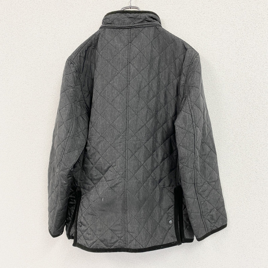 Eddie Bauer　エディーバウアー　キルティングジャケット　中綿入り　3つポケット　灰色　グレー　XLサイズ