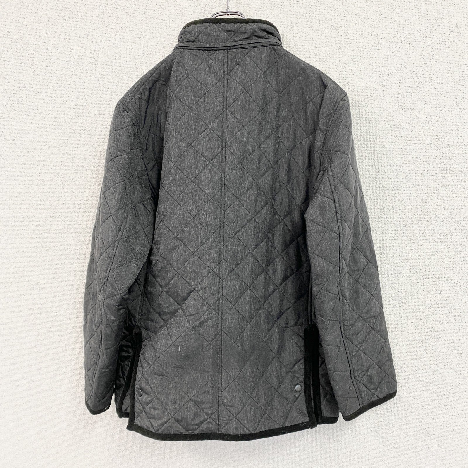 Eddie Bauer　エディーバウアー　キルティングジャケット　中綿入り　3つポケット　灰色　グレー　XLサイズ