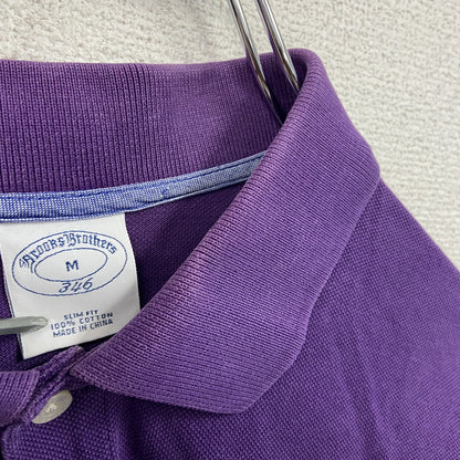 Brooks Brothers　ブルックスブラザーズ　長袖ポロシャツ　紫　パープル　Mサイズ