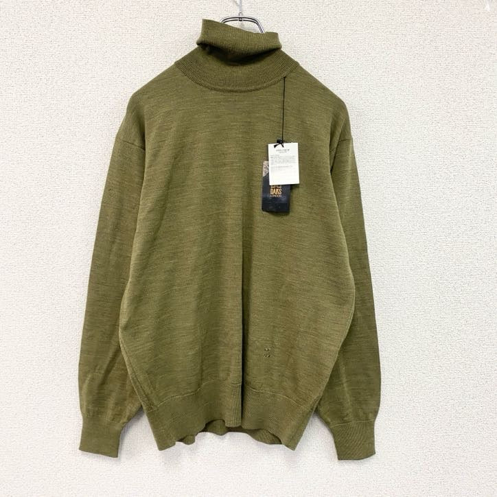 DAKS LONDON　ダックス ロンドン　タートルネックニットセーター　カーキ　40サイズ