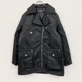 GUESS U.S.A　ゲスユーエスエー　ナイロンダブルライダースジャケット　中綿入り　黒　ブラック　Mサイズ