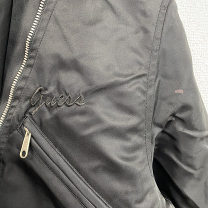 GUESS U.S.A　ゲスユーエスエー　ナイロンダブルライダースジャケット　中綿入り　黒　ブラック　Mサイズ