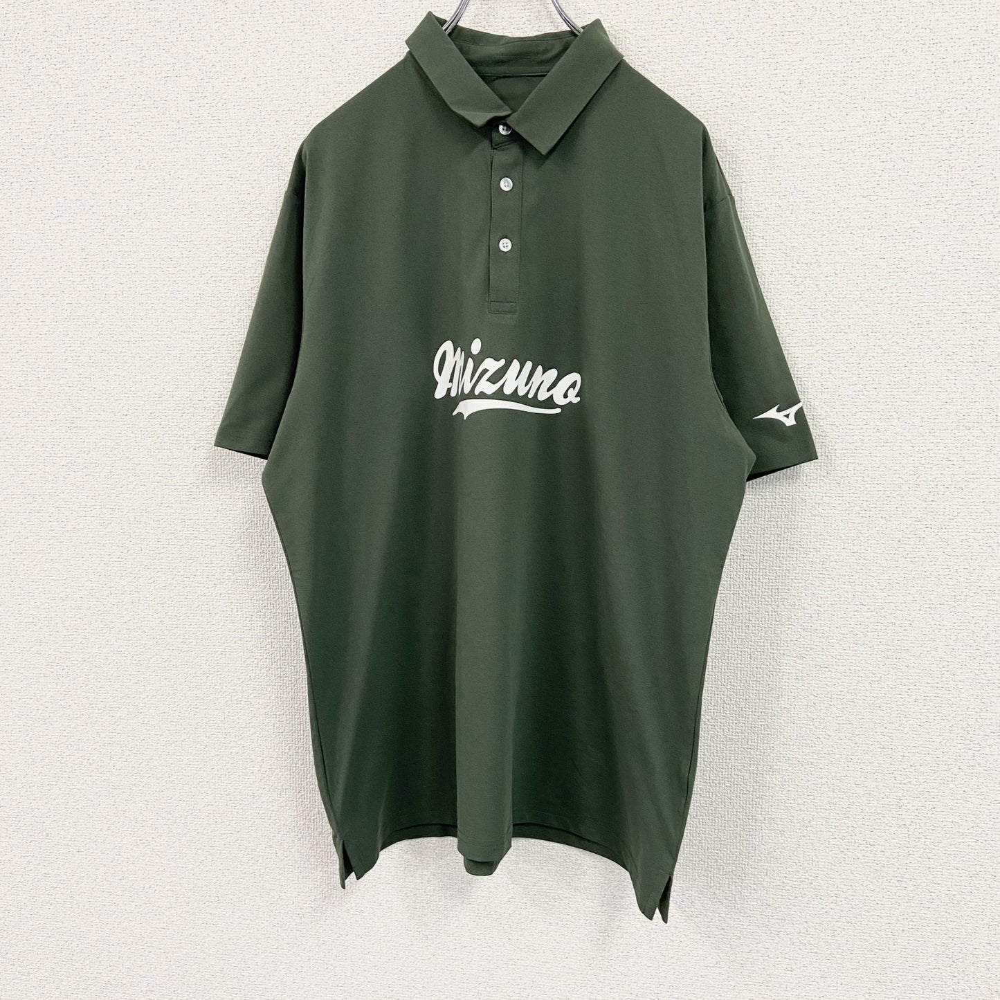 Mizuno　ミズノ　半袖ポロシャツ　日本設計　緑　グリーン　3XLサイズ