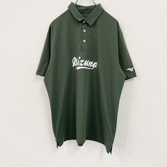 Mizuno　ミズノ　半袖ポロシャツ　日本設計　緑　グリーン　3XLサイズ