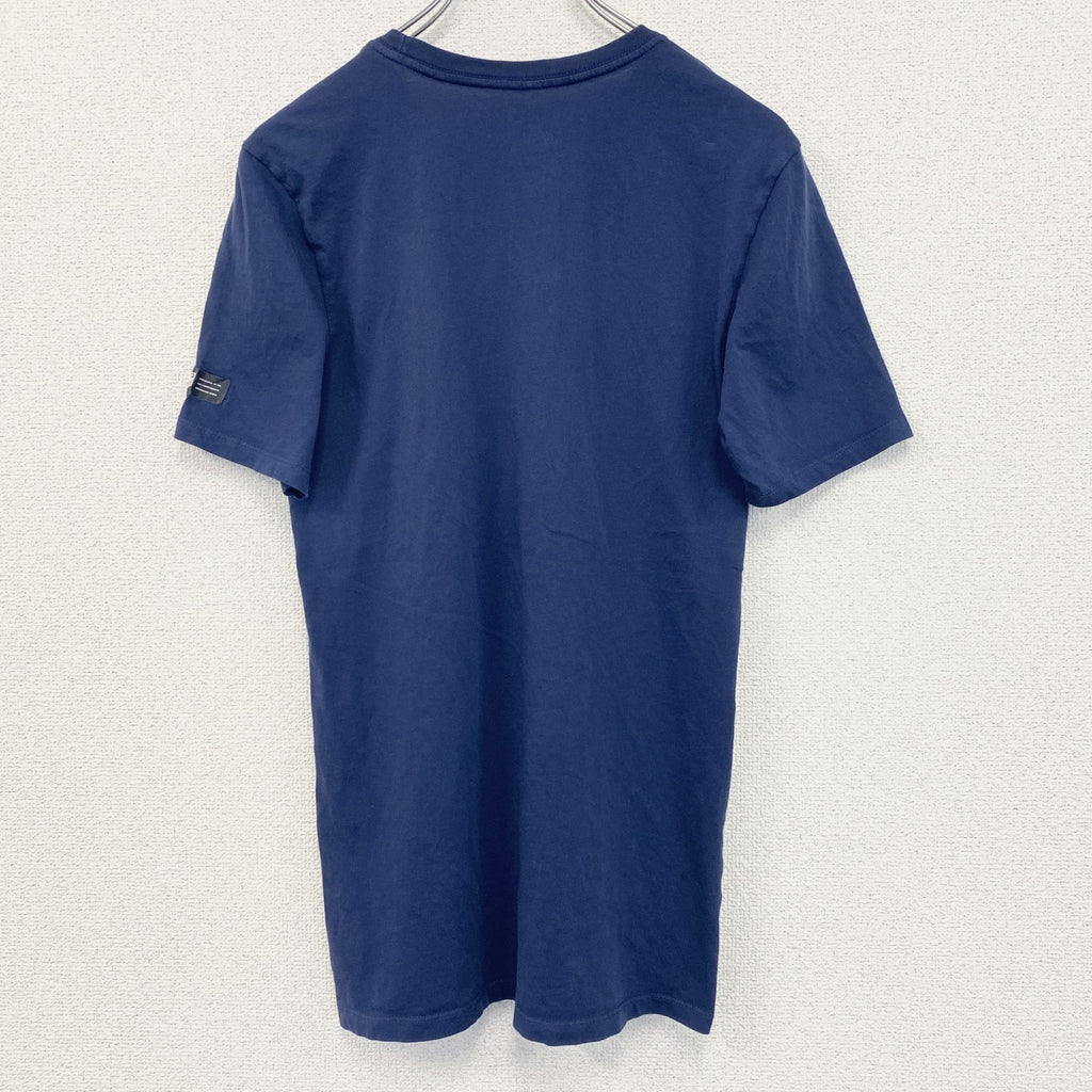 古着 used　NIKE ナイキ　半袖プリントTシャツ　USA　クルーネック　カジュアルデザイン　ネイビー　レトロ　Sサイズ