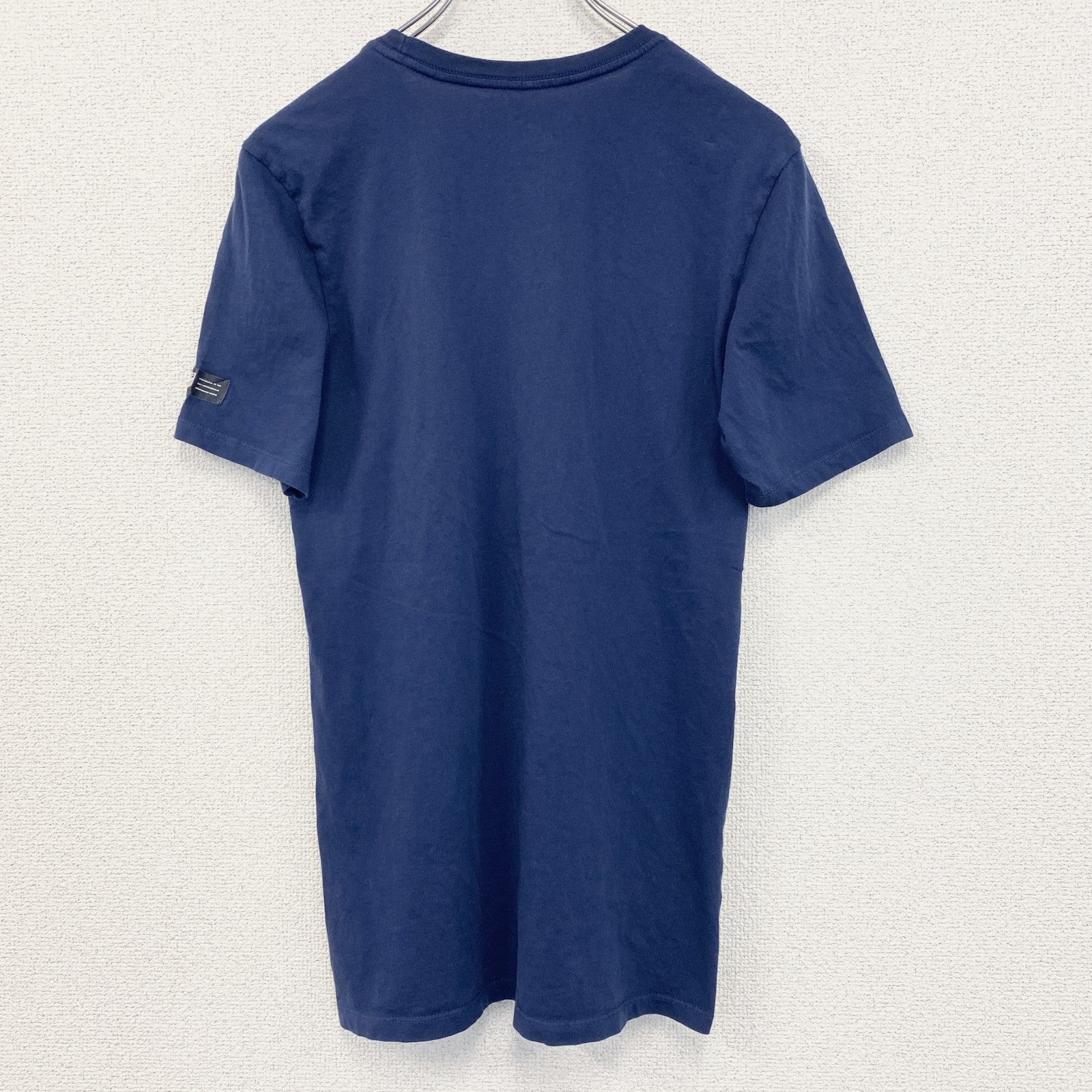 古着 used　NIKE ナイキ　半袖プリントTシャツ　USA　クルーネック　カジュアルデザイン　ネイビー　レトロ　Sサイズ