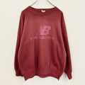 ～90s　NEW BALANCE　ニューバランス　スウェット/トレーナー　前V　ラグランスリーブ　赤　レッド　Mサイズ