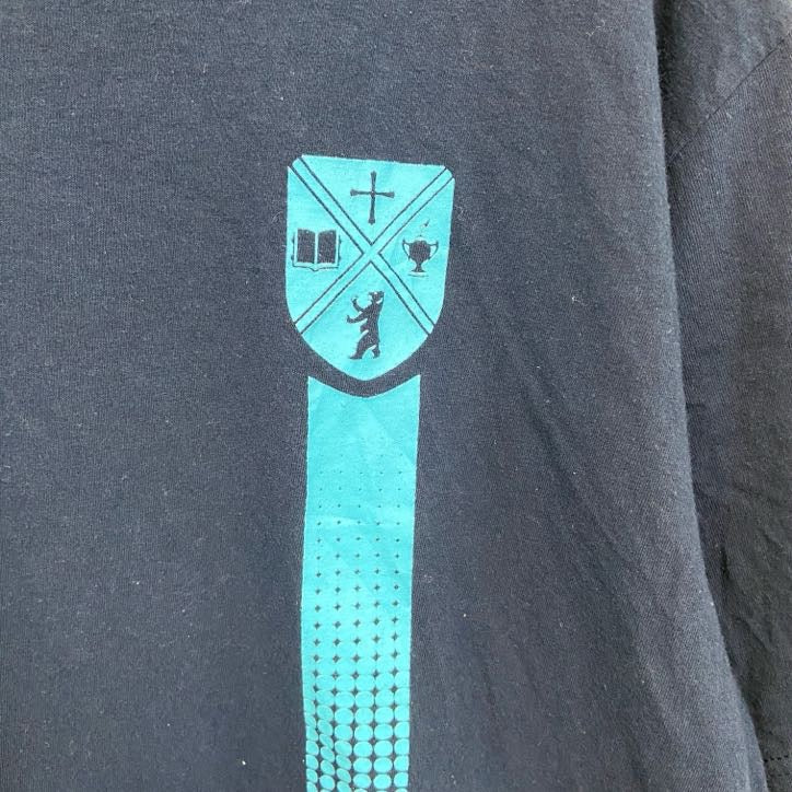 adidas　アディダス　半袖プリントTシャツ　ボブジョーンズ　紺　ネイビー　Lサイズ