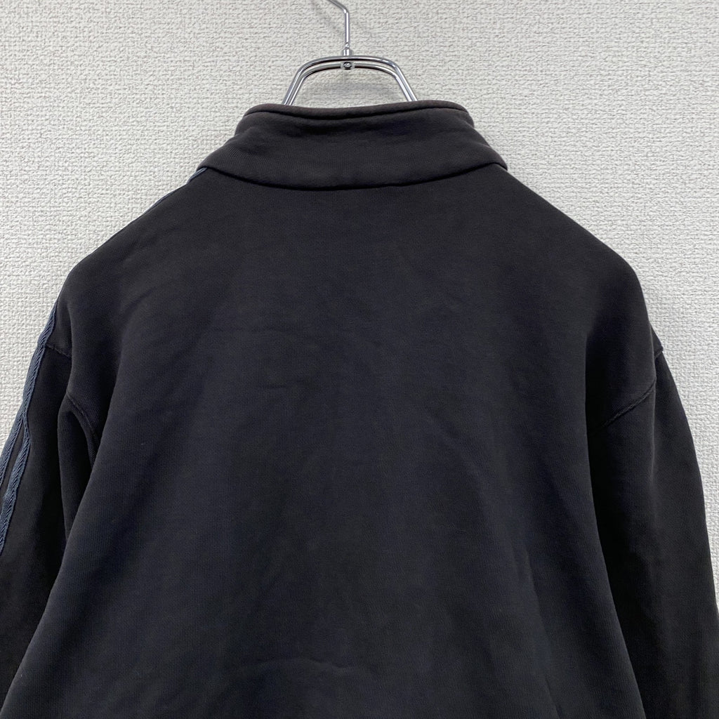 00s　adidas　アディダス　トラックジャケット/ジャージ　パフォーマンスロゴ　ヴィンテージ　黒　ブラック　Oサイズ