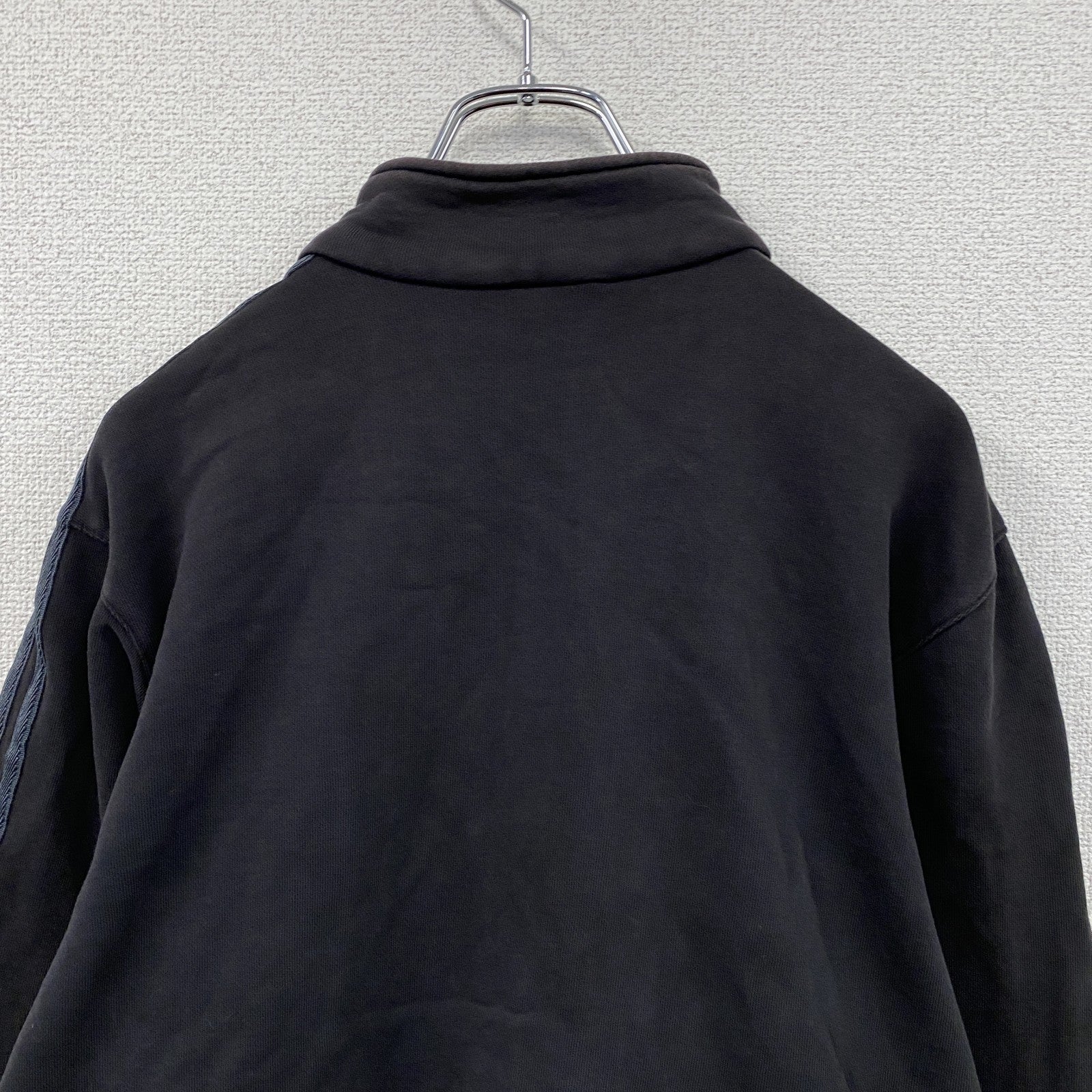 00s　adidas　アディダス　トラックジャケット/ジャージ　パフォーマンスロゴ　ヴィンテージ　黒　ブラック　Oサイズ