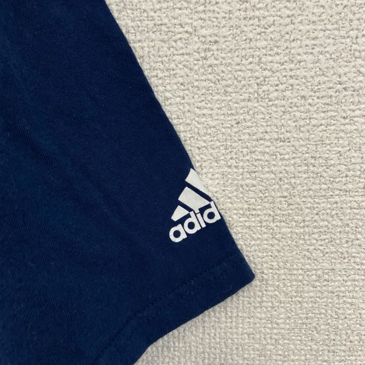 adidas　アディダス　半袖プリントTシャツ　ボブジョーンズ　紺　ネイビー　Lサイズ