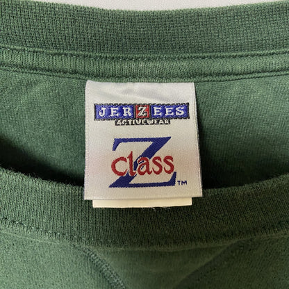 ～00s　JERZEES　スウェット/トレーナー　緑　ラインストーン　秋冬服　ビッグシルエット　XXLサイズ
