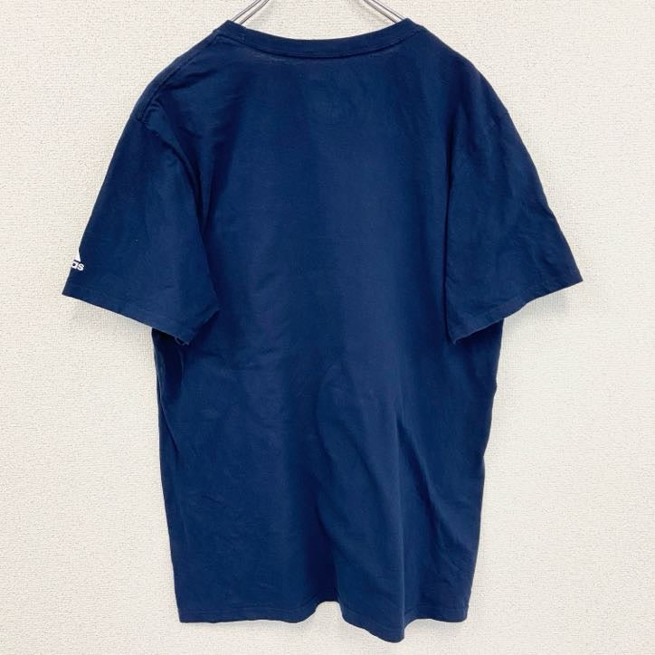 adidas　アディダス　半袖プリントTシャツ　ボブジョーンズ　紺　ネイビー　Lサイズ