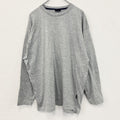 古着 used　NAUTICA　長袖プリントTシャツ　クルーネック　カジュアルデザイン　ノームコア　グレー　レトロ　XLサイズ