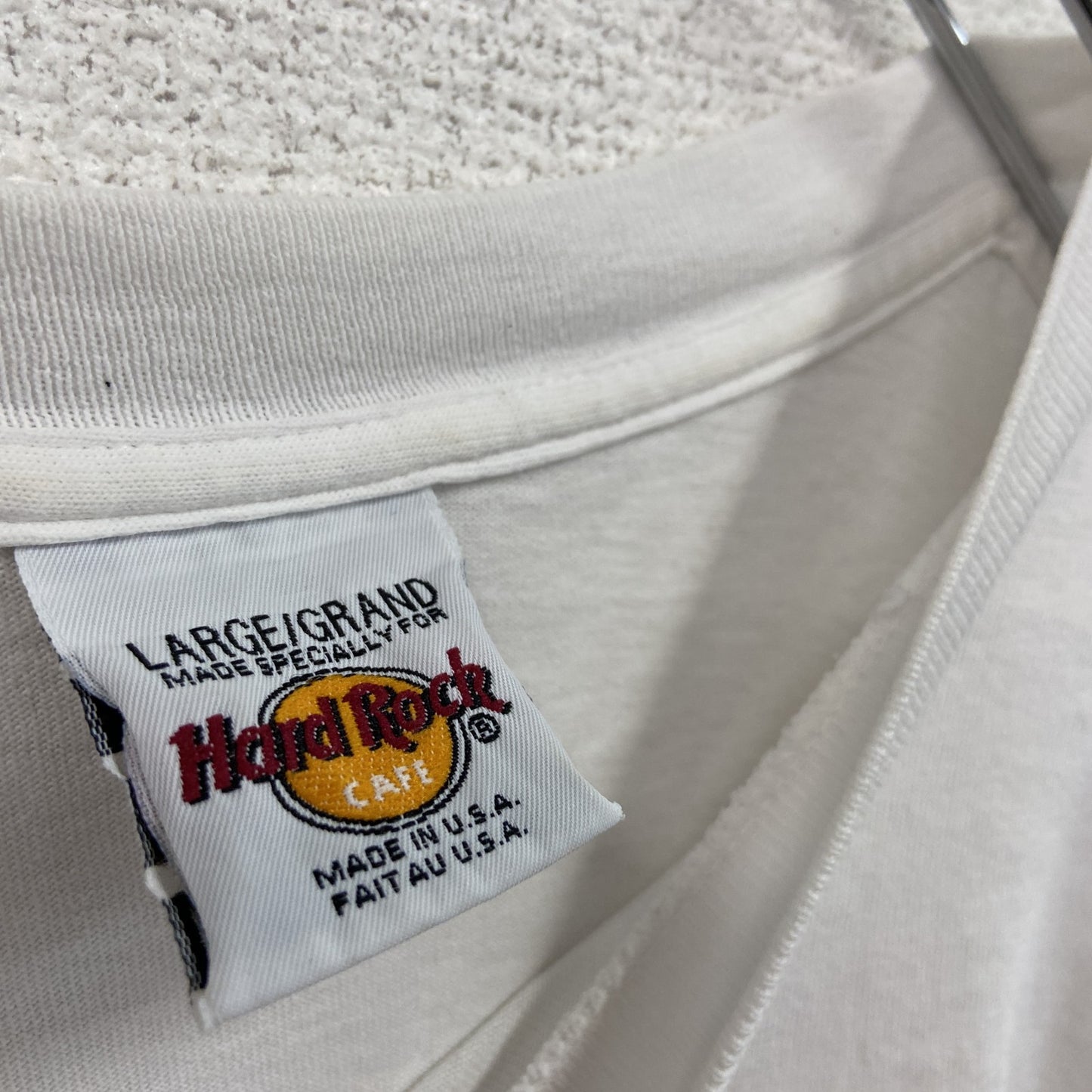 Hard Rock CAFE　ハードロックカフェ　半袖プリントＴシャツ　白　ホワイト　Lサイズ