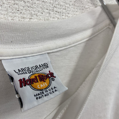 Hard Rock CAFE　ハードロックカフェ　半袖プリントＴシャツ　白　ホワイト　Lサイズ