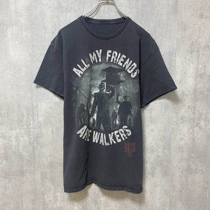 古着 used　WALKING DEAD ウォーキングデッド　半袖ムービープリントTシャツ　黒　ブラック　ホラー　ゾンビ　レトロ