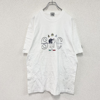 SINA COVA　シナコバ　半袖プリントTシャツ　シングルステッチ　白　ホワイト　Lサイズ