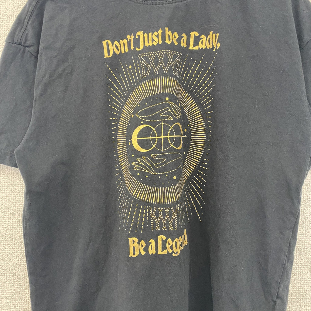 古着 used　NIKE ナイキ　半袖プリントTシャツ　カジュアルデザイン　ルーズフィット　クルーネック　黒　Sサイズ