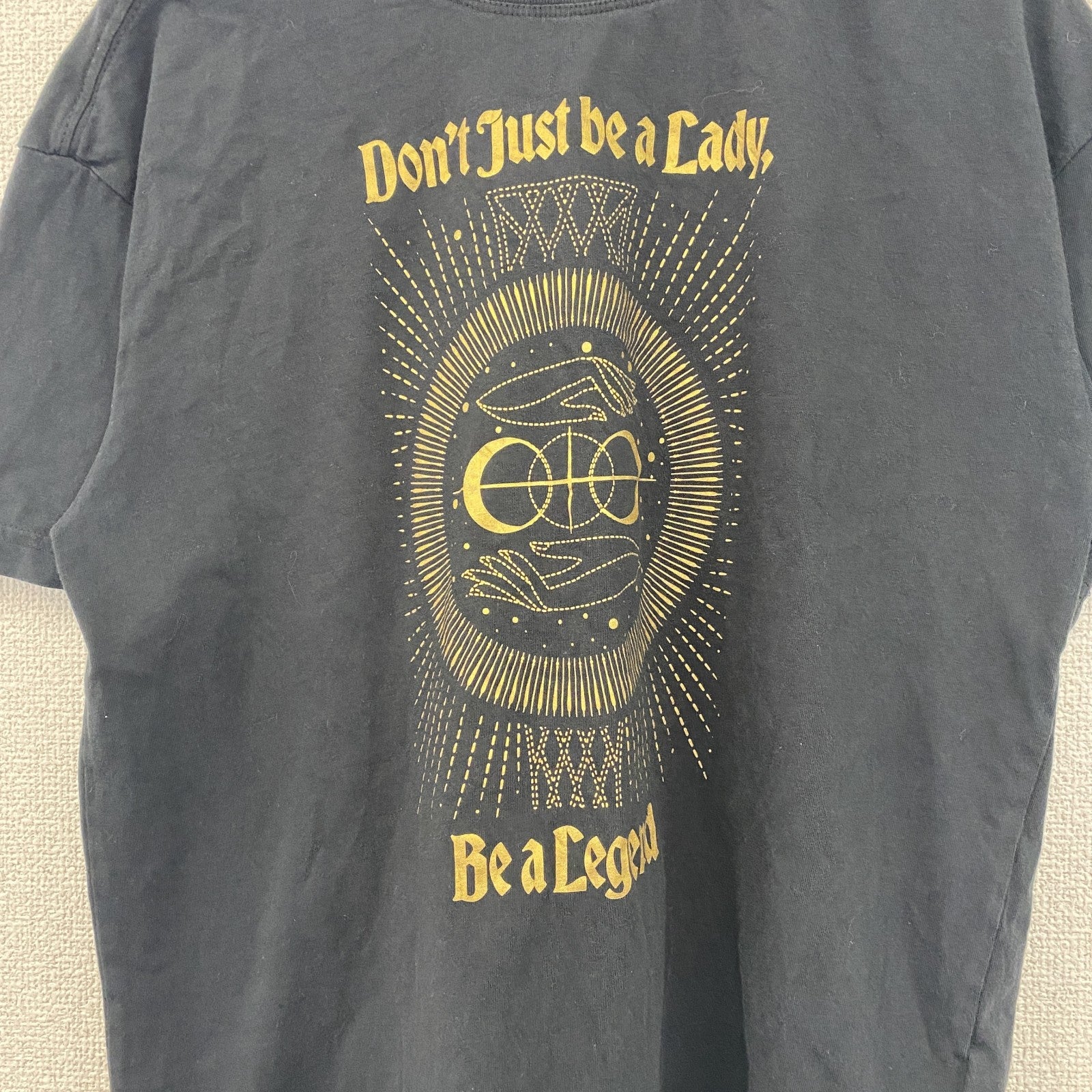古着 used　NIKE ナイキ　半袖プリントTシャツ　カジュアルデザイン　ルーズフィット　クルーネック　黒　Sサイズ