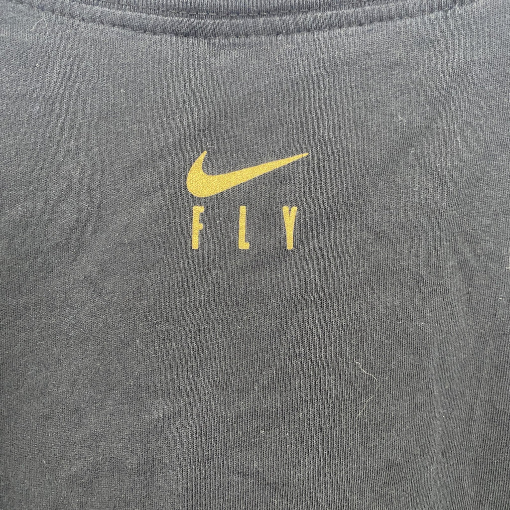 古着 used　NIKE ナイキ　半袖プリントTシャツ　カジュアルデザイン　ルーズフィット　クルーネック　黒　Sサイズ