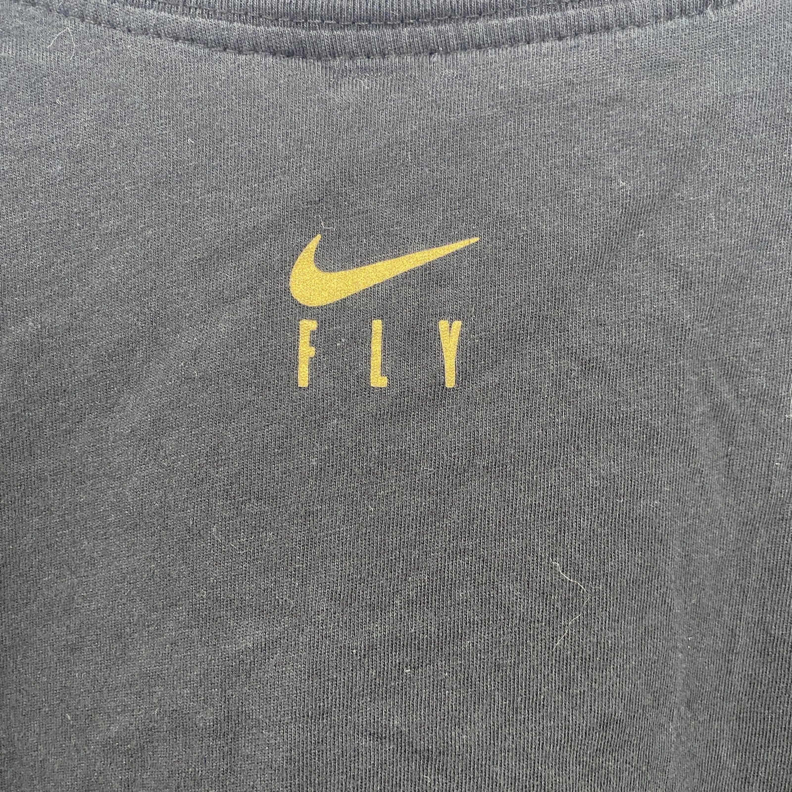 古着 used　NIKE ナイキ　半袖プリントTシャツ　カジュアルデザイン　ルーズフィット　クルーネック　黒　Sサイズ