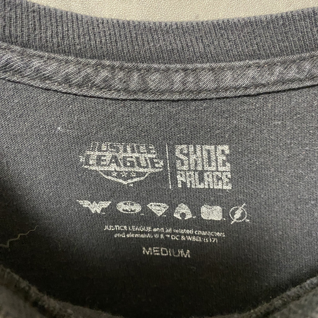 古着 used　JUSTICELEAGUE ジャスティスリーグ　半袖プリントTシャツ　黒　DCコミックス　アメコミ　浮世絵