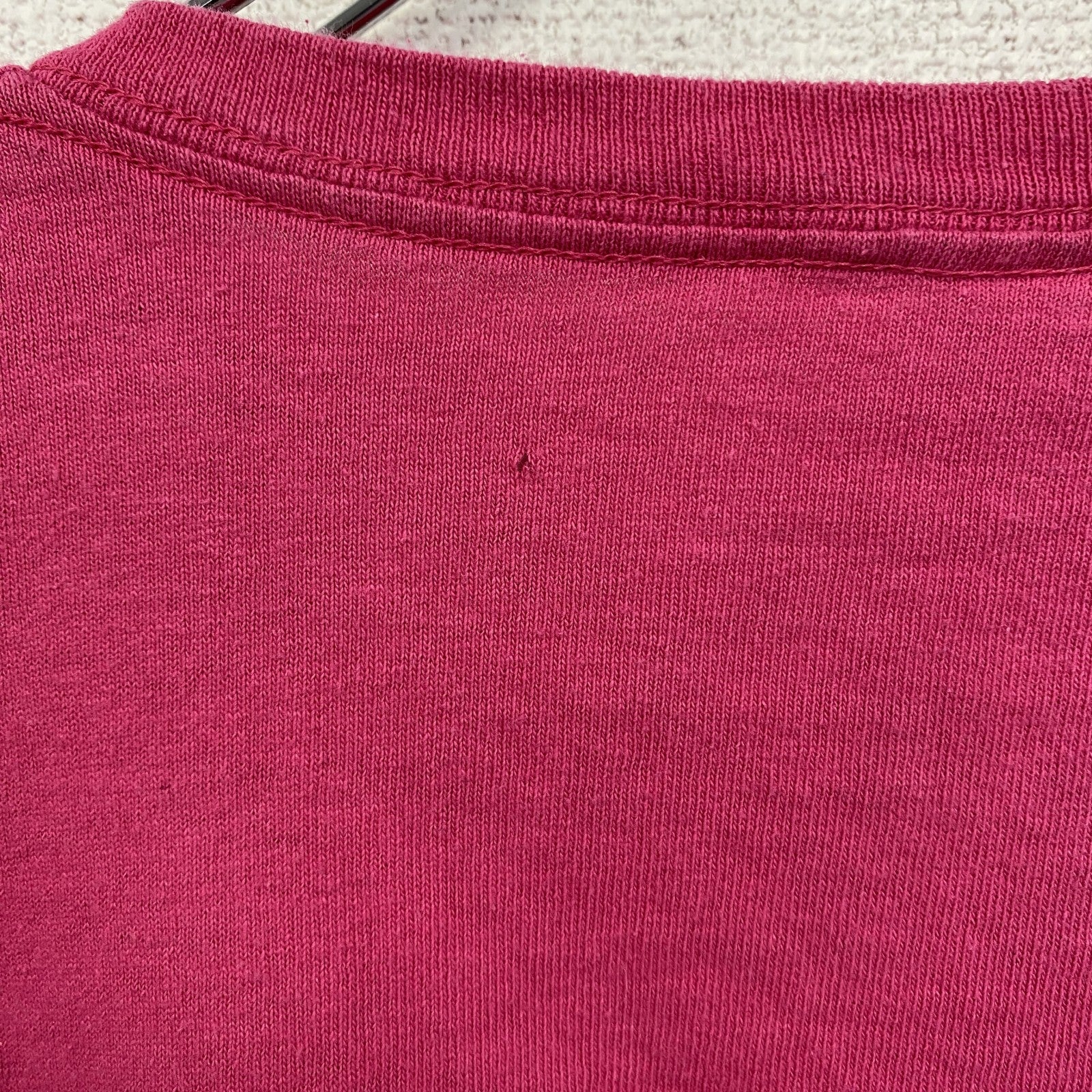 古着 used　DELTA デルタ　半袖プリントTシャツ　ナイアガラ滝　カジュアルデザイン　クルーネック　ピンク　2XLサイズ