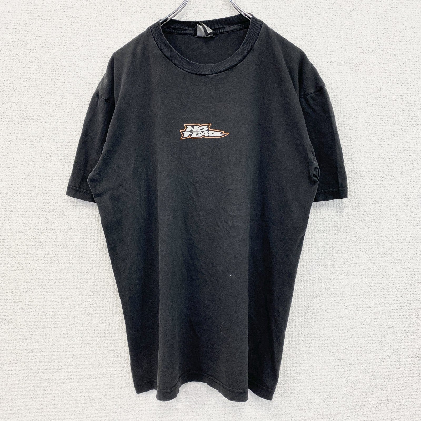 古着 used　NOFEAR ノーフィアー　半袖プリントTシャツ　US製　バイクレーサー　カジュアルデザイン　クルーネック