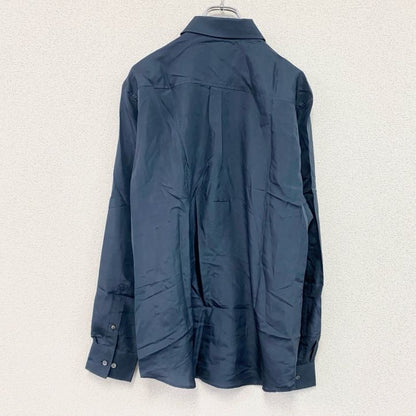 JIM THOMPSON　ジムトンプソン　長袖シルクシャツ　紺　ネイビー　Lサイズ