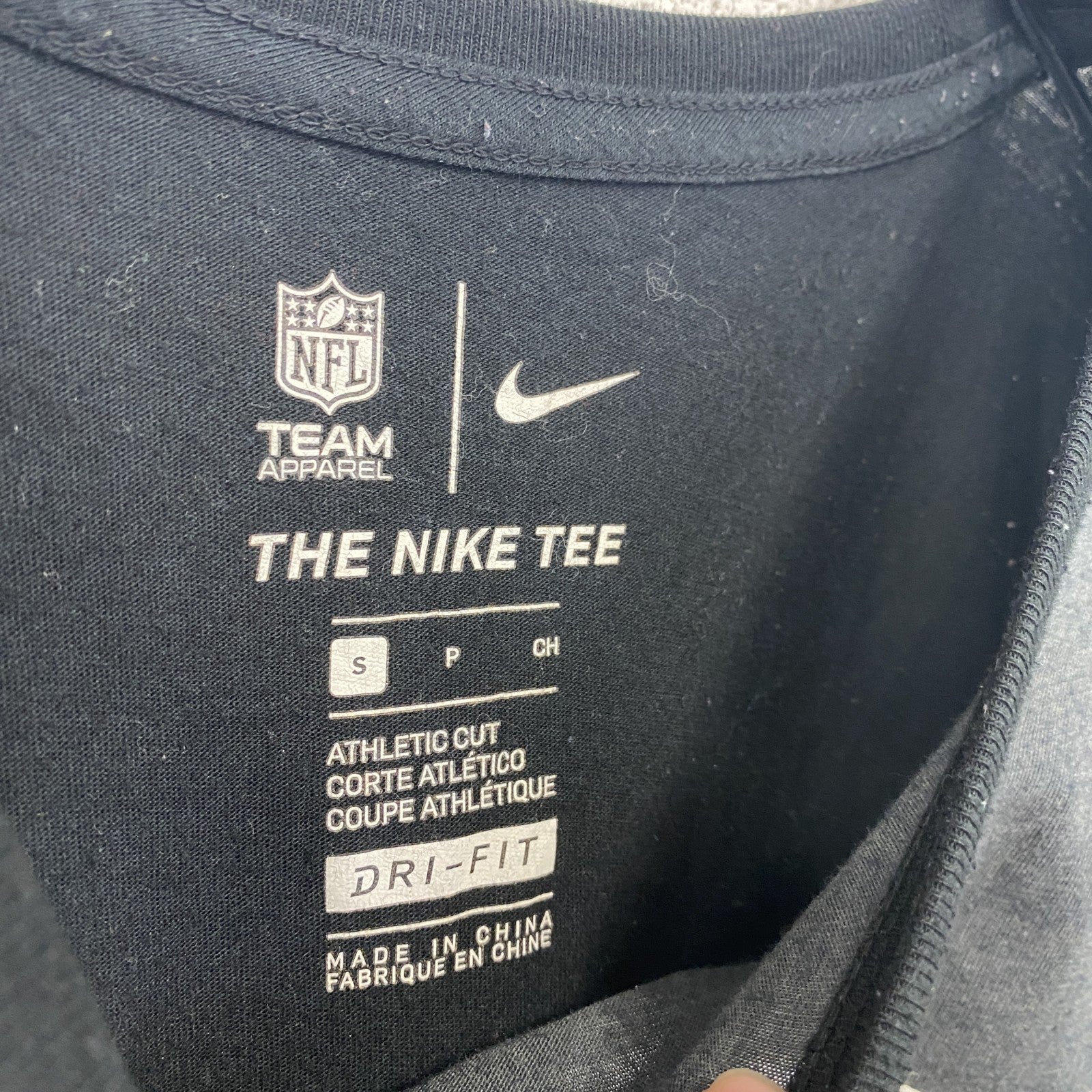 古着 used　NIKE ナイキ　半袖プリントTシャツ　カジュアル　バイカラー　Steelers　黒　グレー　レトロ　Sサイズ