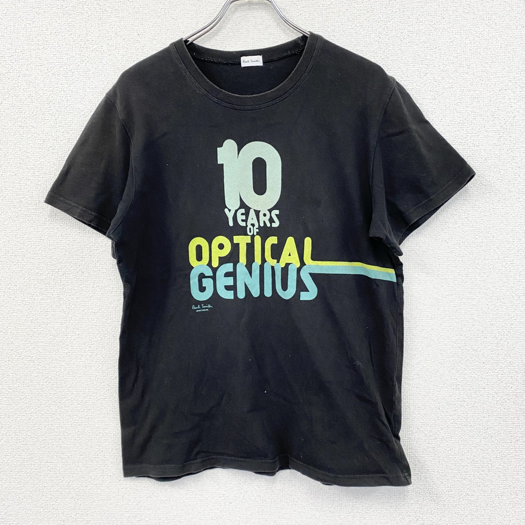 Paul Smith　ポール・スミス　半袖プリントTシャツ　OPTICAL ENGINES　黒　ブラック